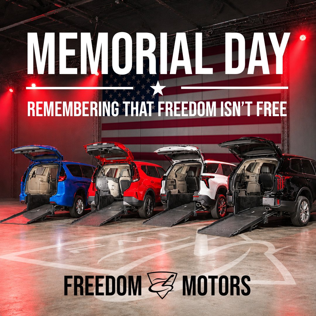 FreedomMotorInc's tweet photo. Remembering Freedom Isn’t Free. 🇺🇸

This Memorial Day, we honor the heroes who gave everything so we could live freely. From all of us at Freedom Motors USA, thank you for your sacrifice.

Wishing you a meaningful and peaceful Memorial Day weekend.

#MemorialDay #FreedomMotors https://t.co/jUMHjpApKu