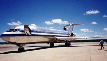 OnDisasters's tweet photo. 23 years ago: Two men stole a Boeing and were never seen again 

May 25 2003: An Aerospace Sales & Leasing cargo B-727 [N844AA] disappears after taking off without permission from Luanda (Angola). Allegedly jet was stolen by 2 men working on it. Despite an extensive search, no trace of the aircraft or its occupants was ever found. More info below ⬇️ 

Shortly before sunset (approximately 17:00 WAT), Ben C. Padilla, a U.S. pilot and flight engineer, and John M. Mutantu, a French-Congolese mechanic from the Republic of the Congo, are believed to have boarded the Boeing 727.  The aircraft was a former American Airlines jet and had been converted to haul fuel ( common practice in the Region, where ground-based transport for fuel is unsafe) 

Although the 727 requires a three-person crew and neither man was certified to fly it, U.S. authorities believe Padilla was at the controls. Witness accounts differ: one airport employee reported seeing only one person aboard, while other officials stated that two men had boarded.

The aircraft taxied without communicating with the control tower, maneuvered erratically, and entered the runway without clearance. Air traffic controllers received no response to their attempts to make contact. With no lights illuminated, the aircraft took off, heading southwest over the Atlantic Ocean before disappearing.

The jet had been fueled with 53,000 litres (14,000 US gallons), providing a range of approximately 2,400 kilometres (1,500 miles; 1,300 nautical miles). Neither the aircraft nor the two men have been seen since, and no debris has been found.

As a note, US authorities pointed Padilla´s accounting fraud played a part, believing that the plane's theft was either caused by a business feud or resulted from a scam. As of 2026, no trace of the aircraft was ever found.