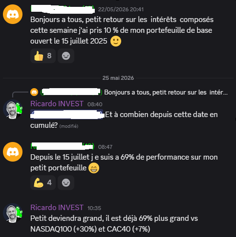 RicardoInvest_'s tweet photo. Arrêtez de rêver de plus-values, certains le vivent réellement🚀

👇Regardez ce témoignage spontané👇:
🚀+69% en 11 mois !🚀

​Pendant ce temps :
​Nasdaq : +30%
​CAC 40 : +7%

​Ne regardez plus les trains passer, rejoignez-nous sur #dynamicinvest 🚀

👉 https://t.co/xjDvv3jvkI https://t.co/kIZKxKMxHO
