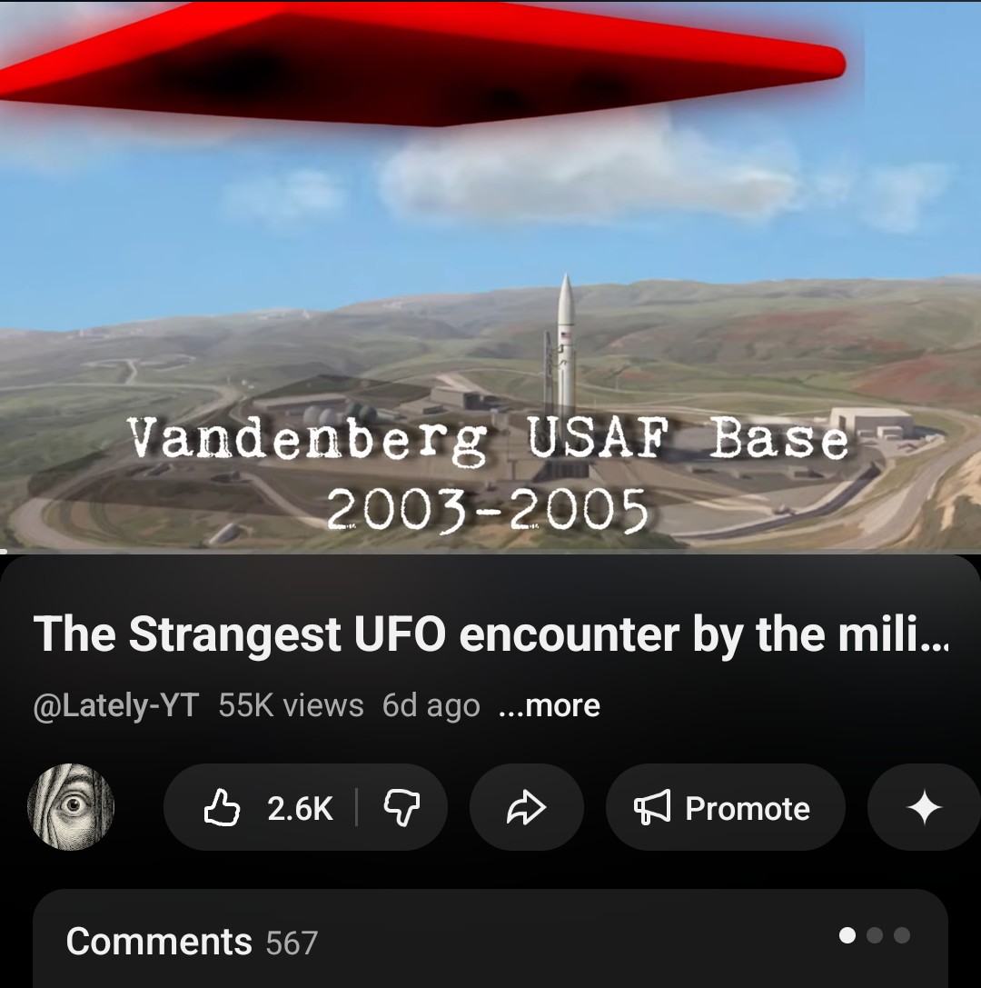 LatelySpooky's tweet photo. @Ice_Alchemist11 Hey Jeff, I animated the vandenberg UFO stories of you, Chaz, and Grant on YouTube!

Thank you for coming forward and pushing for disclosure https://t.co/ulB9RfpMNV