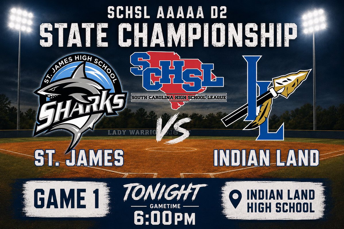 ILHS_Sports's tweet photo. @SCHSL Softball AAAAA D2 Game 1 is tonight at 6pm. For ticket info visit https://t.co/nK4zcbiZtP @LandSoftball @St_James_Sharks https://t.co/qvRMVawIFV