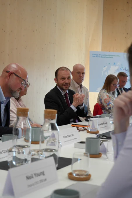 Energy Minister Stephen Gethins joins energy roundtable.