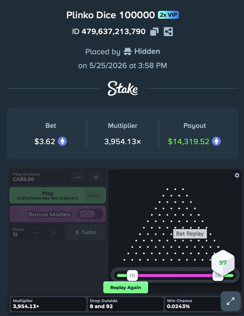 LK7com's tweet photo. Massive hit just landed in Plinko Dice 100000! https://t.co/JwE3h6H6no