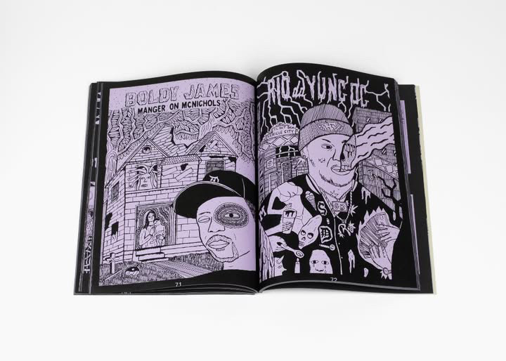 PureBakingSoda's tweet photo. "Buffalo Débile" d'Hector de la Vallée est maintenant disponible sur le site des @EditionsFPCF.
Une monographie présentant vingt ans de dessins sur la musique, dont ceux pour @PureBakingSoda, les Cooking by The Book ou #FUSiLSAPOMPE 🤠 https://t.co/TuExglxdkF