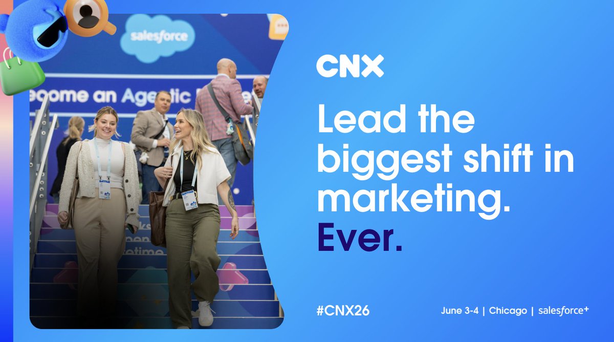 partnerforce's tweet photo. CNX is next week. 🗓️ Final call to join me in Chicago on June 3–4 to see how agentic marketing is actually changing the game. Skip the "digital transformation" fluff and come build something real.

See you there? https://t.co/eyEcPQr14g https://t.co/mCsqQULyi1