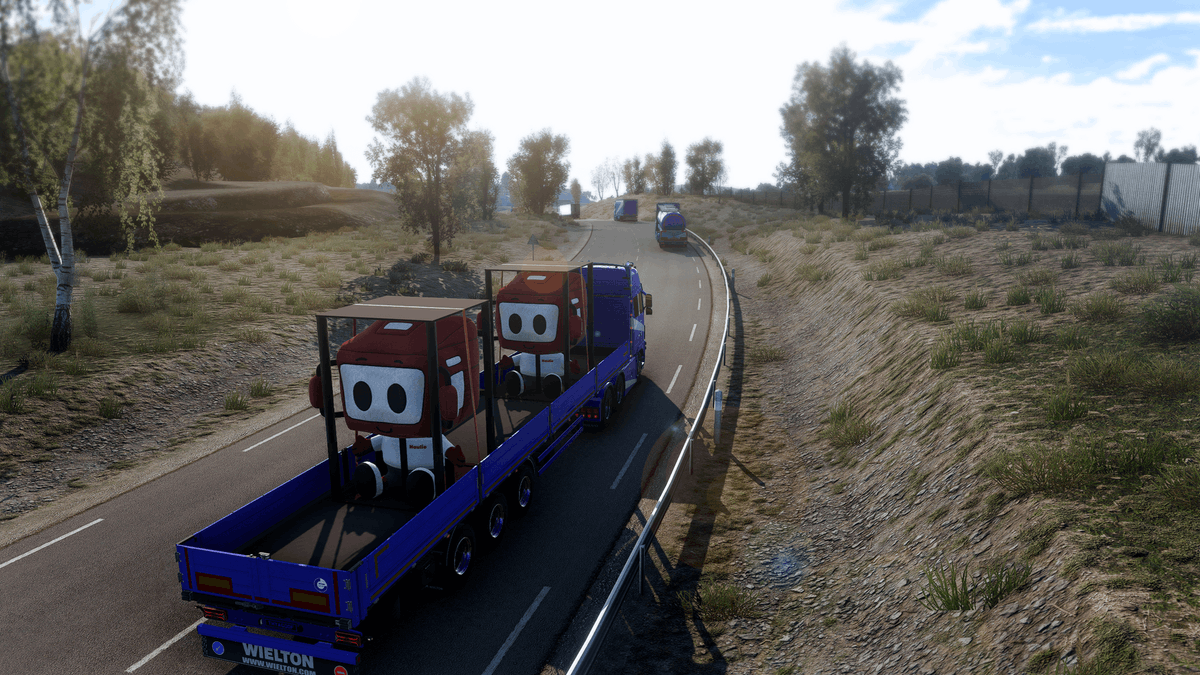 TruckersMP's tweet photo. #QuestionOfTheWeek | What is the one memory you, your VTC or with your friends made when driving down the C-D road? 🚚

Let us know the comments, if you have got any clips send them into our direct messages 💭

#TruckersMP #SCS #ETS2 #EuroTruckSimulator2 #SCSSoftware https://t.co/JYitDZtKbl