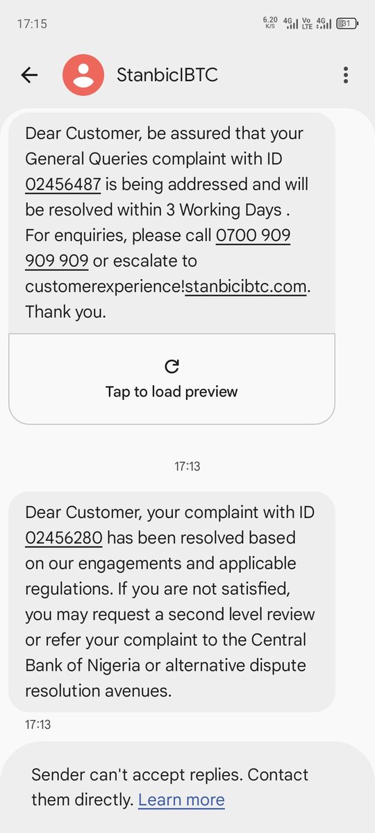 Bobbylv1's tweet photo. @StanbicIBTC My complaint has NOT been resolved as the failed transfer has neither been reversed nor has the beneficiary been credited, unless you have a different understanding of what "resolved" means. 😡 https://t.co/EEPrF7thjm