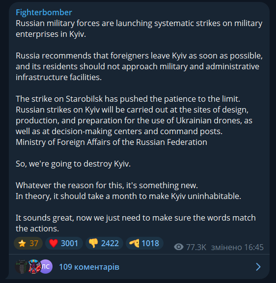 WarTranslated tweet media