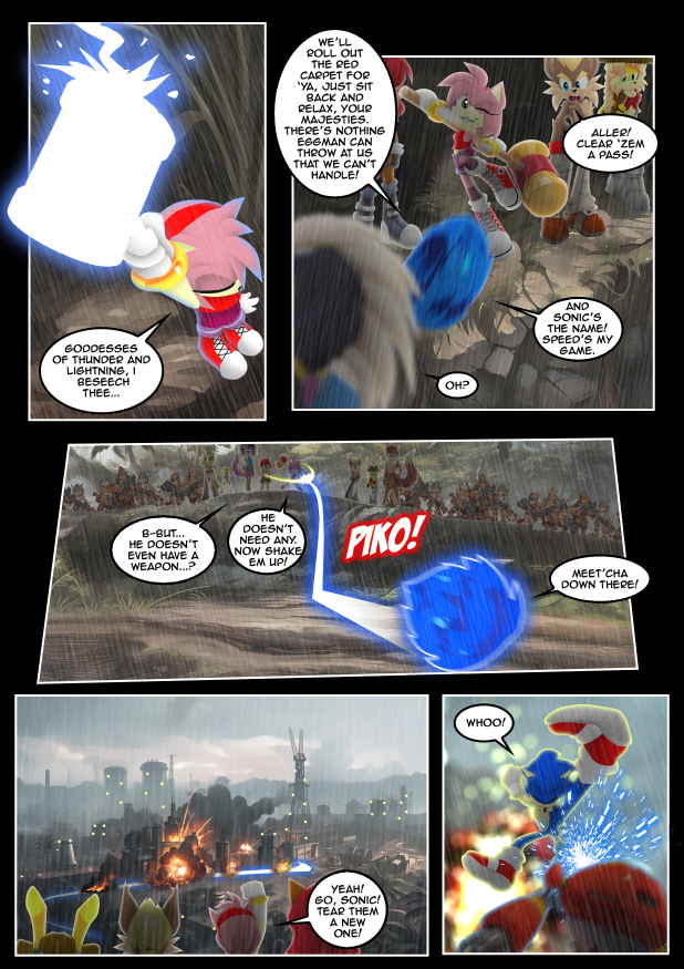 Underworld360's tweet photo. SONIC BEGINS - Issue 2 Page 193. The mystery of where Amy stores her hammer is solved! She summons for it, and God herself just gives it to her <3
#sonicfancomic #SonicTheHedgehog #sonicau #fancomic #archiesonic https://t.co/9sYLyXa7fn
