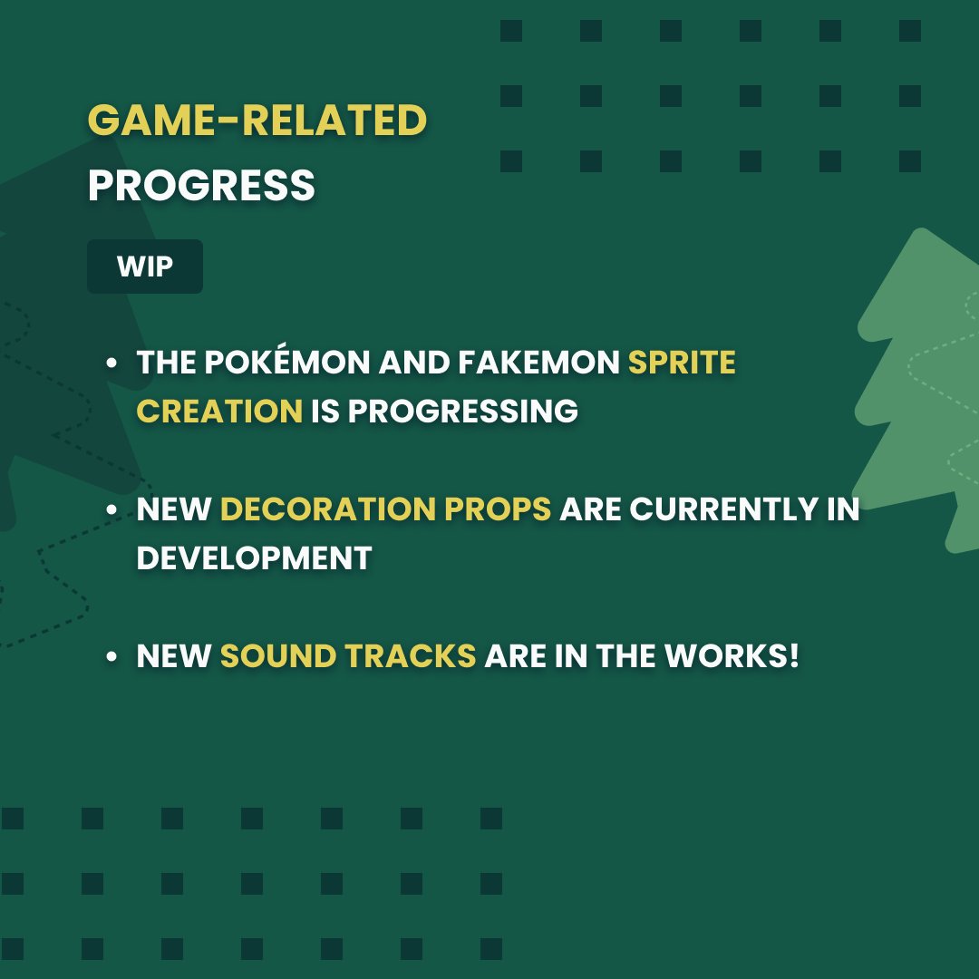 ForetEternelle's tweet photo. Hey trainers! 💚

Just like every month, the game's team is working hard to get closer to the final version!

If you’d like to join us on this adventure, come apply on our Discord!

🖥️ Aura
© Forêt Éternelle 🌲 https://t.co/Cl6kteU4Xk