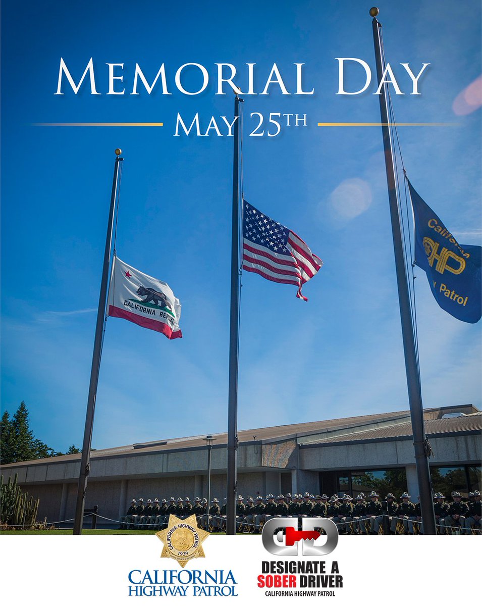 CHPFortTejon's tweet photo. As you travel to spend time with family and friends, make safety part of your plans. Drive sober, slow down, avoid distractions, and always buckle up.

#MemorialDay #DriveSafe #TrafficSafety #BuckleUp #CaliforniaHighwayPatrol https://t.co/HhlwXSElD9