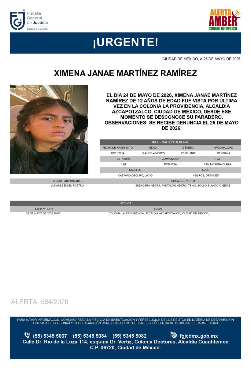 Alerta Amber CDMX tweet media
