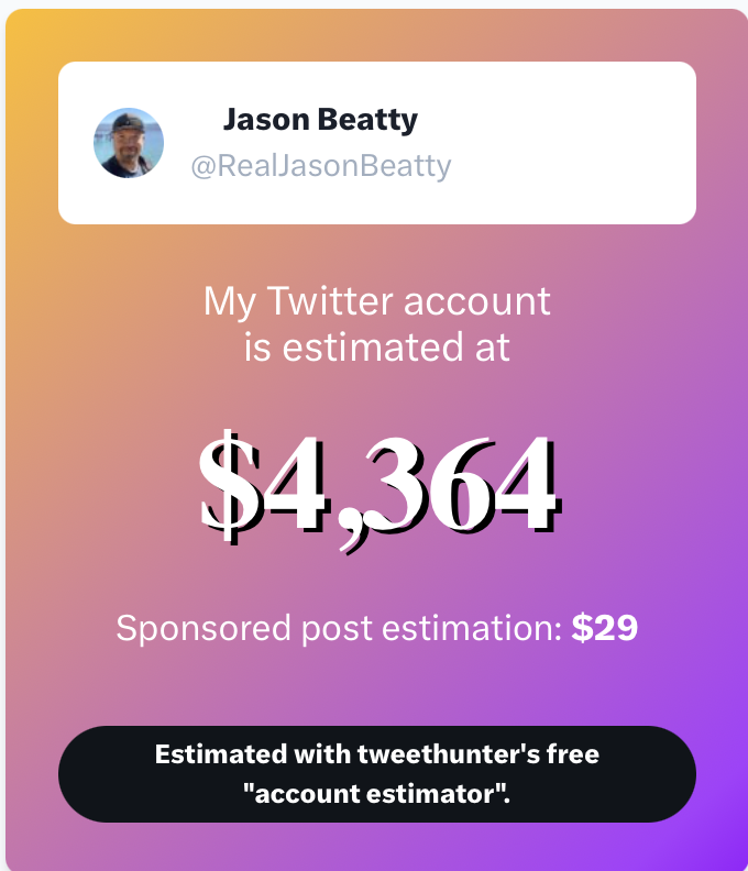 RealJasonBeatty's tweet photo. @SoveyX I mean I am not trying to brag or anything.....but....🤣 https://t.co/GMwwbxWTam
