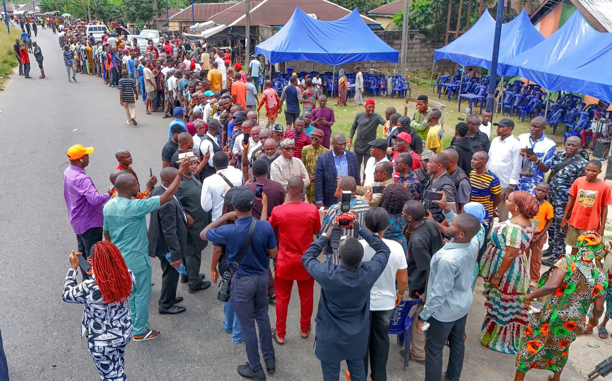 opem88's tweet photo. RT Hon Chibuike Rotimi Amaechi just voted in his ward, ward 8 Ubima. ADC Presidential primaries. https://t.co/TqfdTR5iur