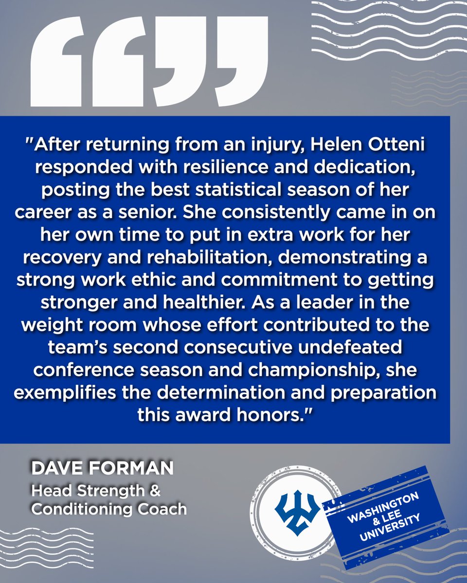 WLUWSoccer's tweet photo. Congrats to Helen Otteni for being named an @NSCA All-American Athlete of the Year! Swipe to see what Head S&amp;C Coach Dave Forman had to say about Helen! #ForTheBoo https://t.co/m5aNb0XqW0