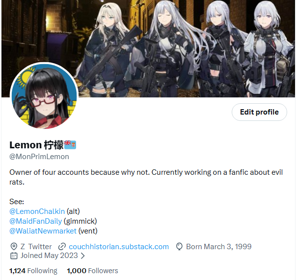 Stumbled my way into 1k followers, special for it tomorrow.
