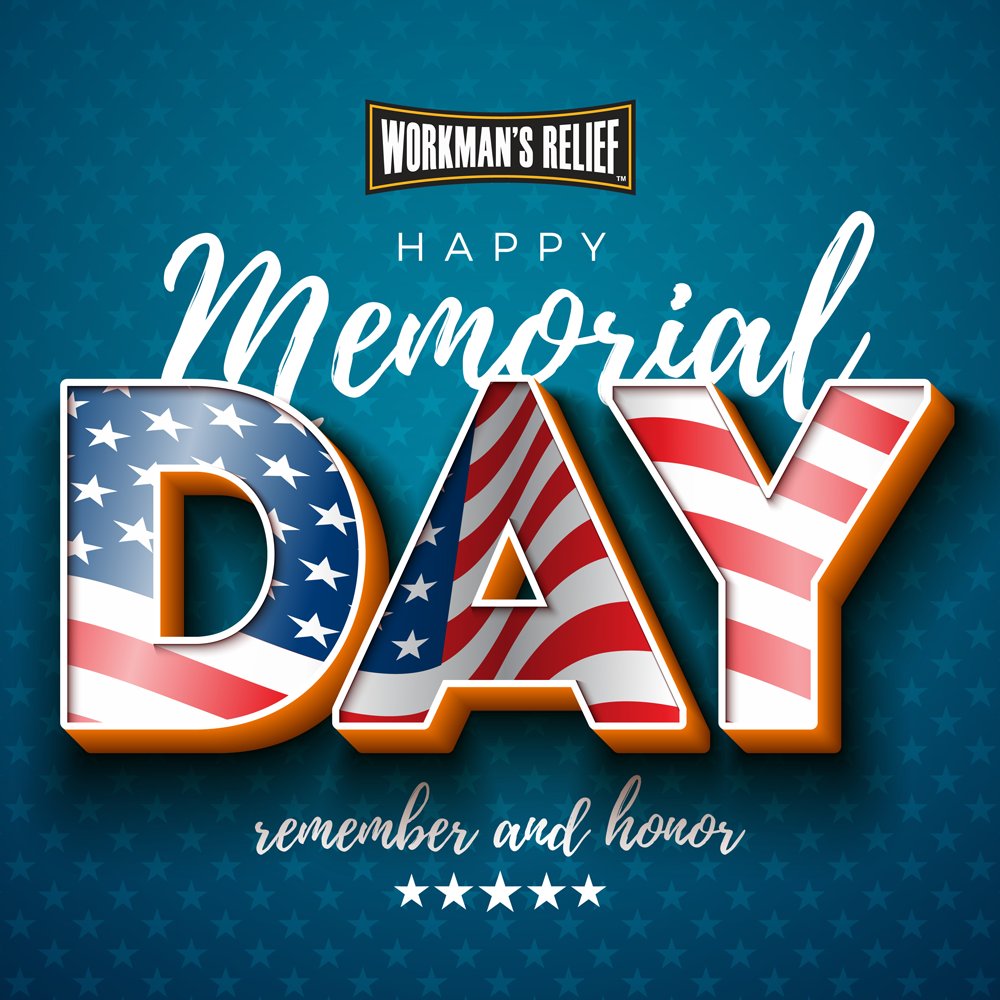 WorkmansRelief's tweet photo. The ultimate sacrifice. The hardest work. The greatest cost.
We remember. We're grateful. Happy Memorial Day.

Code MEMORIAL15 for 15% off storewide

https://t.co/VQJQXuOVY1 

#WorkmansRelief https://t.co/NjsWZjjUJ5