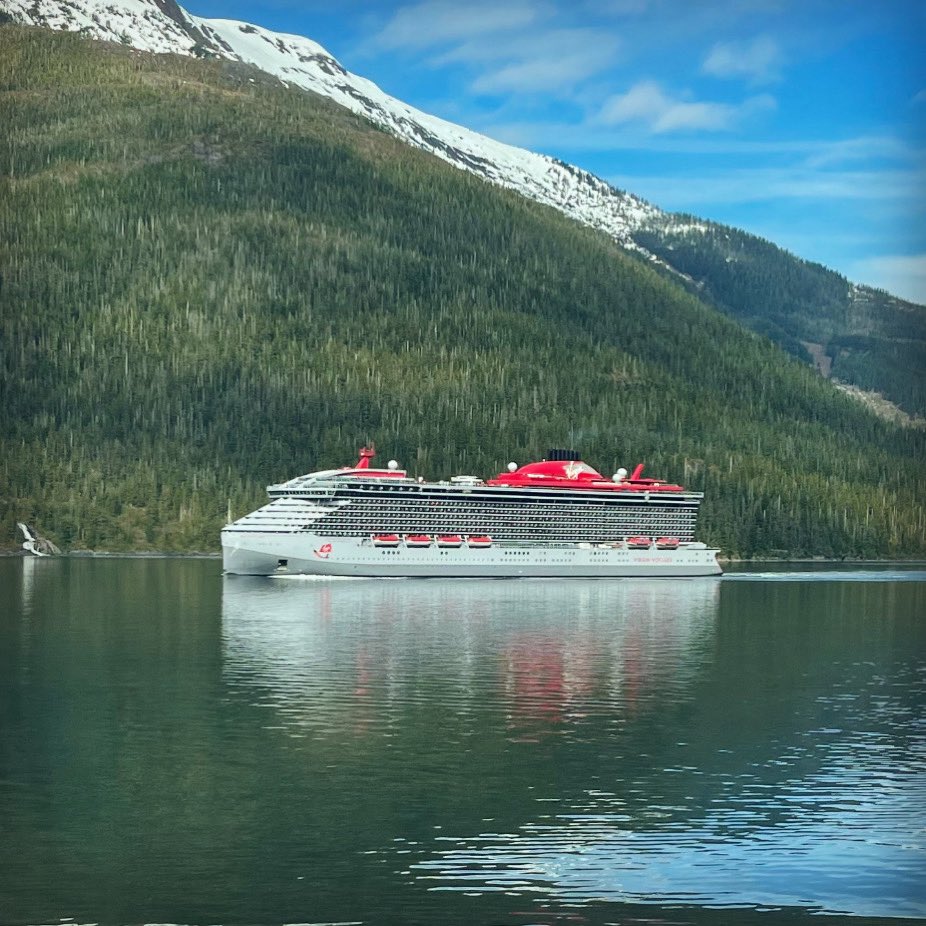 ParoDeeJay's tweet photo. While ship spotting in Endicott Arm today, we spotted a future ride!! :D #BrilliantLady #VirginVoyages #Alaska https://t.co/2ICkrL80VW