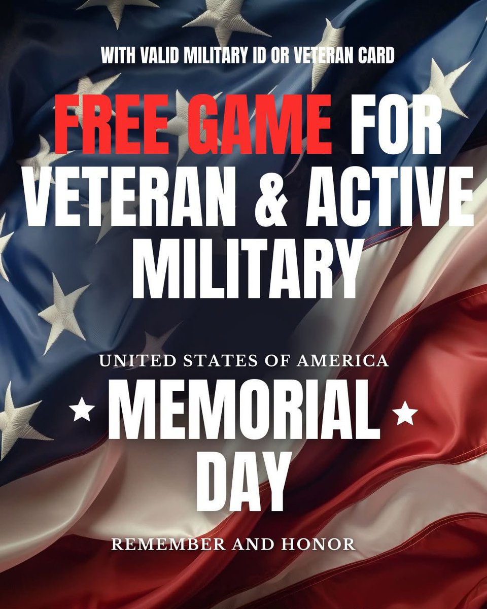 Funtivitynewark's tweet photo. Calling all Veterans &amp; active Military members🇺🇸!

Come visit Funtivity for a FREE game!👾🕹️ https://t.co/YPTj39fcY6