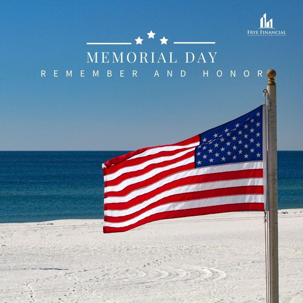 Fryenancial's tweet photo. Today, we pause to remember and honor the brave men and women who gave their lives in service to our country. 
Please note: U.S. financial markets are closed today in observance of the holiday. Regular trading will resume tomorrow. https://t.co/HR06TVoUgF