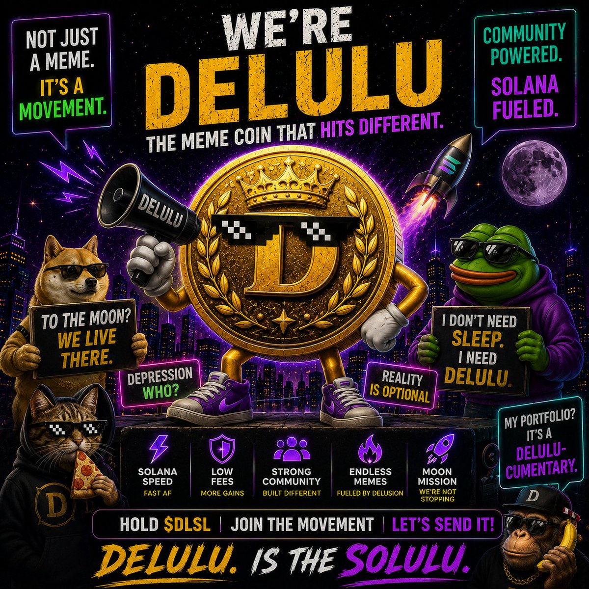 DSolulu49570's tweet photo. If your brain says “this is stupid” but your soul screams “buy more”…
Welcome home, legend.  
#DLSL #Deluluisthesolulu https://t.co/i0DrpZAwNK