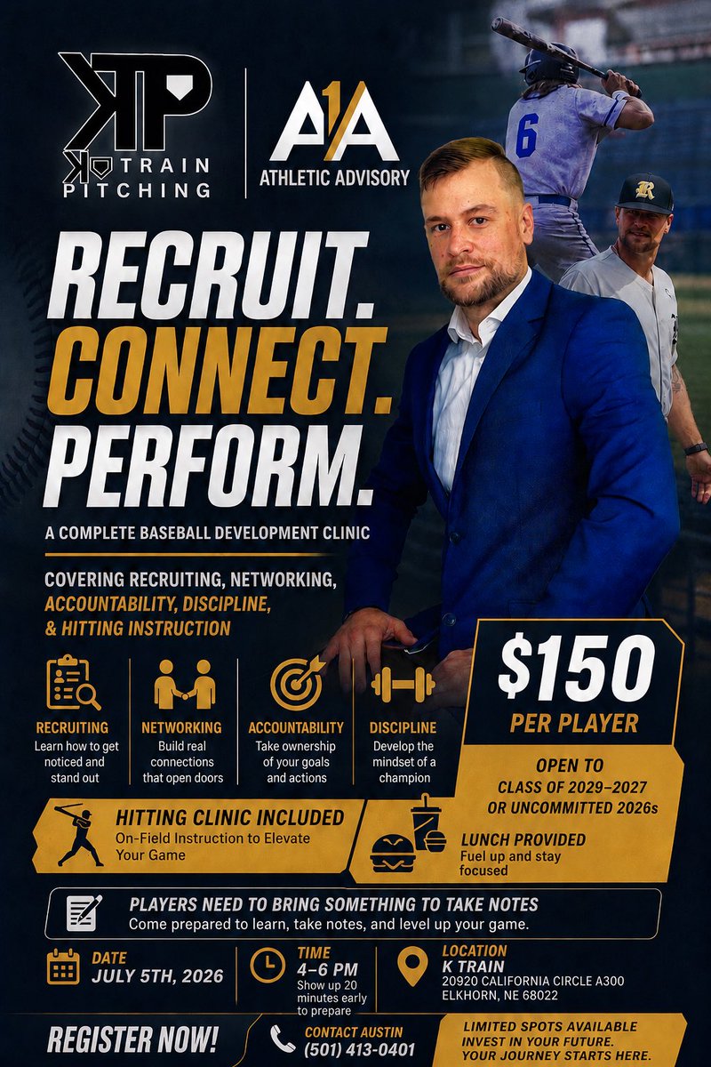 KTPitching's tweet photo. We are excited to introduce Austin Allen to the facility this summer. From networking/recruiting to on game performance, learn how to prepare and get recruited for the collegiate level https://t.co/D3OsD3bQl1
