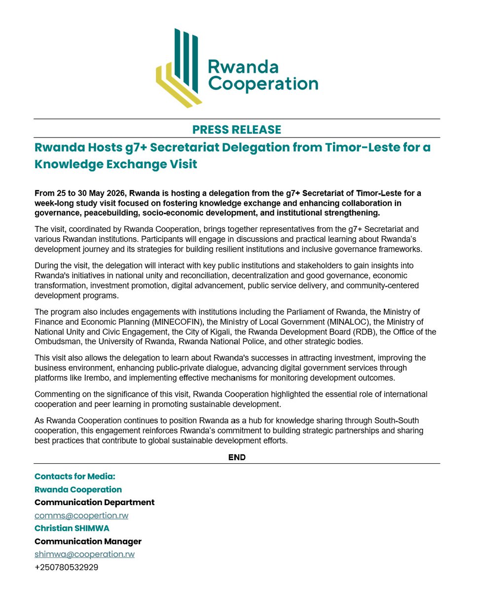 Rwanda Cooperation tweet media