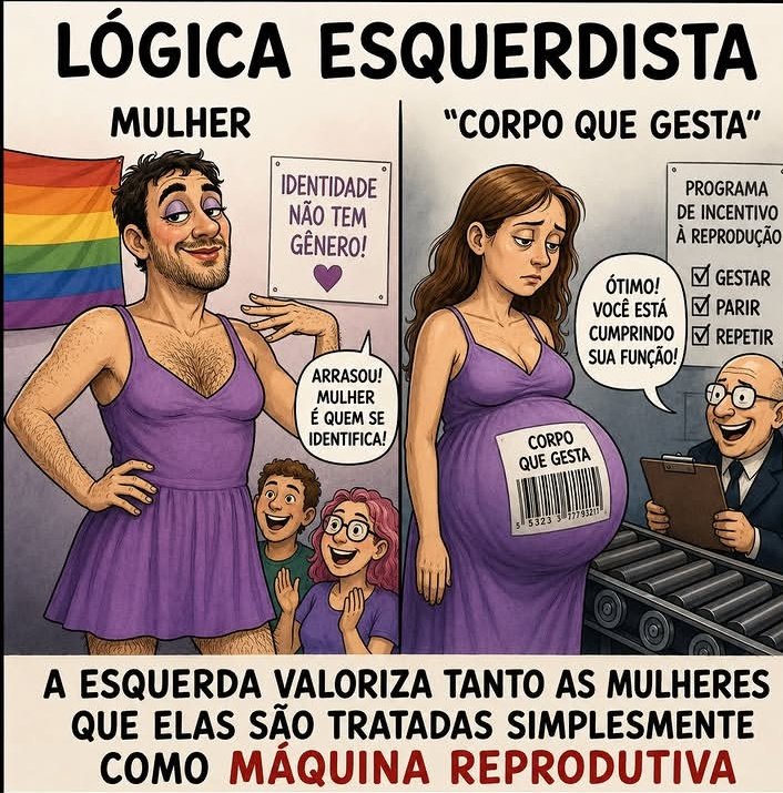 aqui_pravoce's tweet photo. A esquerda passou anos dizendo que defendia as mulheres, a igualdade e respeito feminino. Mas bastou a ideologia de gênero entrar em conflito com a realidade biológica para a própria mulher virar um detalhe incoveniente .

Fonte :
https://t.co/9Ya3T56e00 https://t.co/1JqumQwLpz