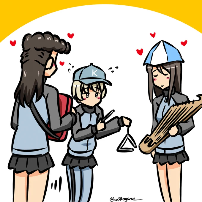 一緒に"お話し"したい #ガルパン版深夜のお絵描き60分一本勝負 #ガルパン版深夜のお絵描き60分一本勝負_20260525 お題「ヨウコ」「ミカ」