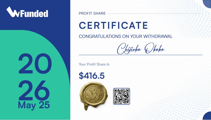 WfundedHQ's tweet photo. 4 payouts and still going 🏆 
Chijioke Okeke didn’t stop after the first win and WFunded has been right here every step of the way. 💙

This is his story. We just made sure he got paid. 🙏🏽 https://t.co/kou5DqoWlG