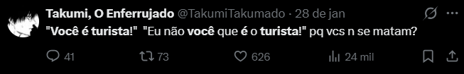Takumi, O Enferrujado tweet media