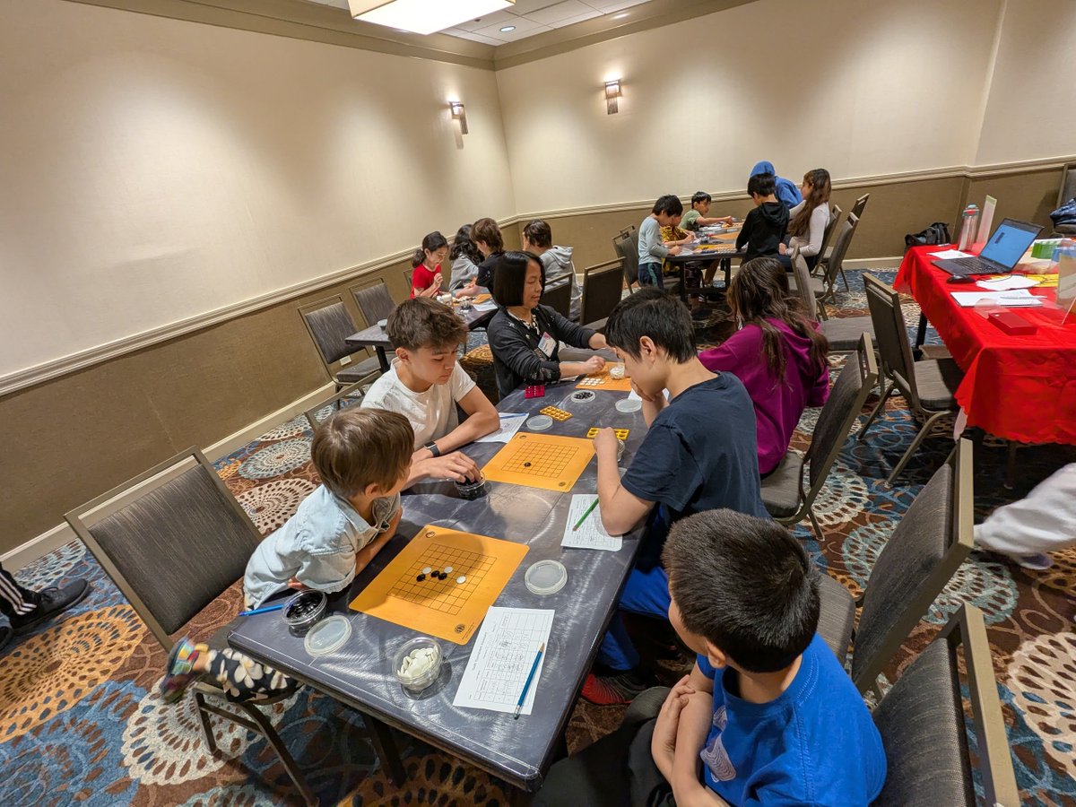 goandmath's tweet photo. The 2026 Spring Chicago Youth Go Tournament (Novice Group) was a big success. Super proud of our novice students who tried their best today. Your parents are proud too. Great to see everyone at the Open House. Next event is in late October. Thank you, volunteers. #GoGame #Chicago https://t.co/CVhU12bJfF