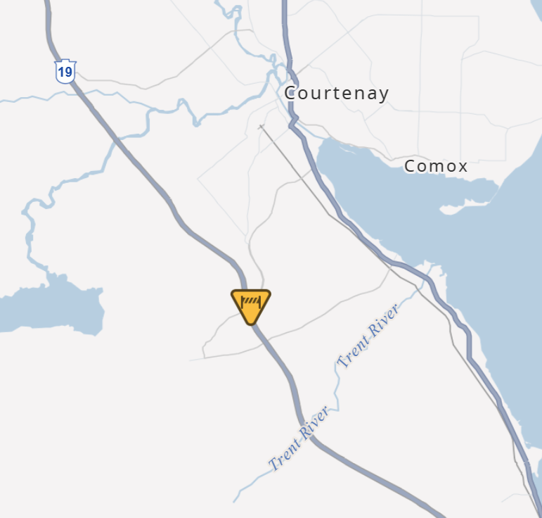 DriveBC's tweet photo. 🦺#ComoxValleyPkwy - the shoulder is closed between the Comox Valley onramp and Small Rd until ~3:00pm due to utility work.
#Courtenay #Comox #VanIsle 
ℹ️https://t.co/dlIDi3MKe5 https://t.co/EOZdqGiwmo