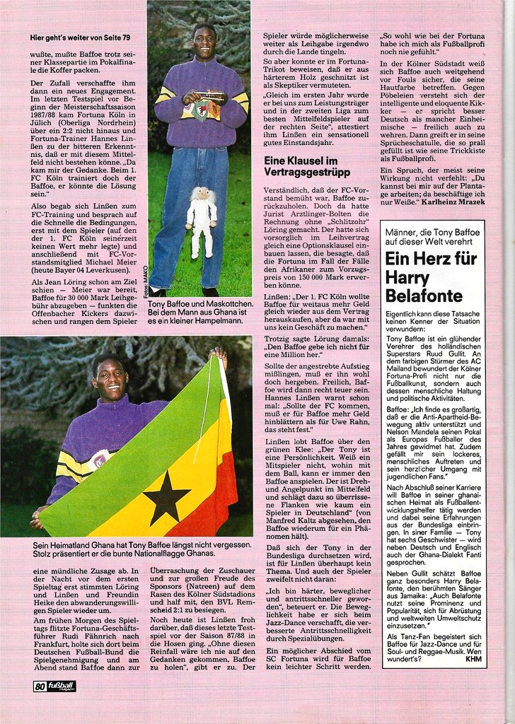 kicker_fuma's tweet photo. "Anthony Baffoe - Keine Angst vorm weißen Mann"
(Aus: Fuma Dezember 1988)
#baffoe #svk #scfortuna #f95 #metz #ogc #blackstars #botd #happybirthday https://t.co/LyuTCXImul