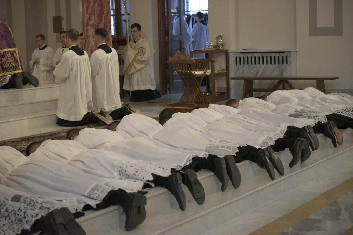 fsspna's tweet photo. Please keep these twelve men in your prayers as they continue preparing for the priesthood. 

In just a few days, on May 28th, they will be ordained to the holy priesthood. May God continue to guide and strengthen them.

📸 Photos from Diaconate Ordinations 2025 https://t.co/piAHfENLmi