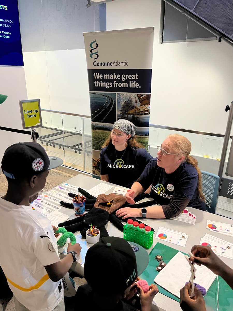 GenomeAtlantic's tweet photo. DNA extraction from strawberries was THE hit at this year's Microscape Biodiversity Day at the @DiscoveryCntr. @GenomeAtlantic is proud to sponsor this annual event. Big thanks to Dr. John Archibald and volunteers from @DalhousieU &amp; @AcadiaU! https://t.co/DjfVVNd4WU