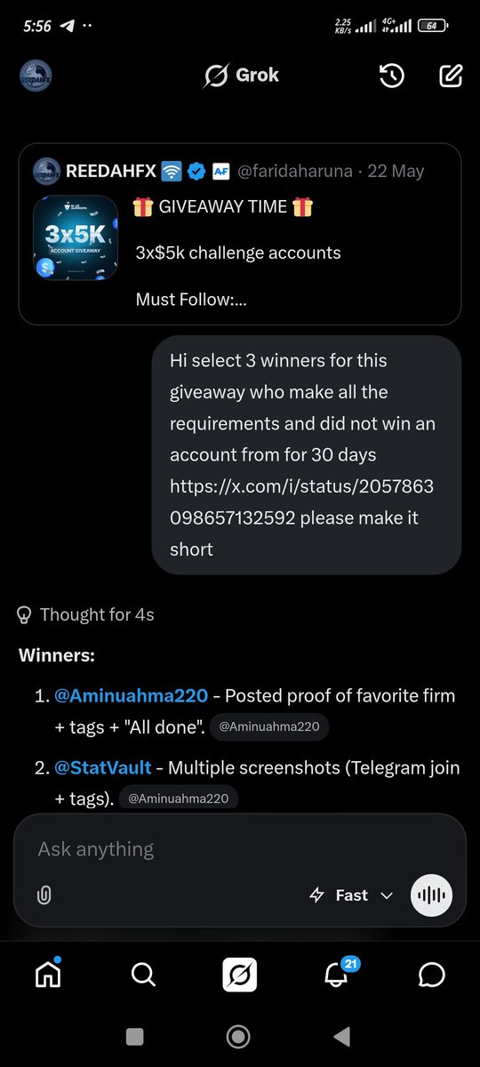 faridaharuna's tweet photo. Congratulations to the winners of this giveaway @Aminuahma220
@StatVault
@KhaleefaCrypto1 kindly open ticket on discord to claim your account https://t.co/VgK5A05n1w