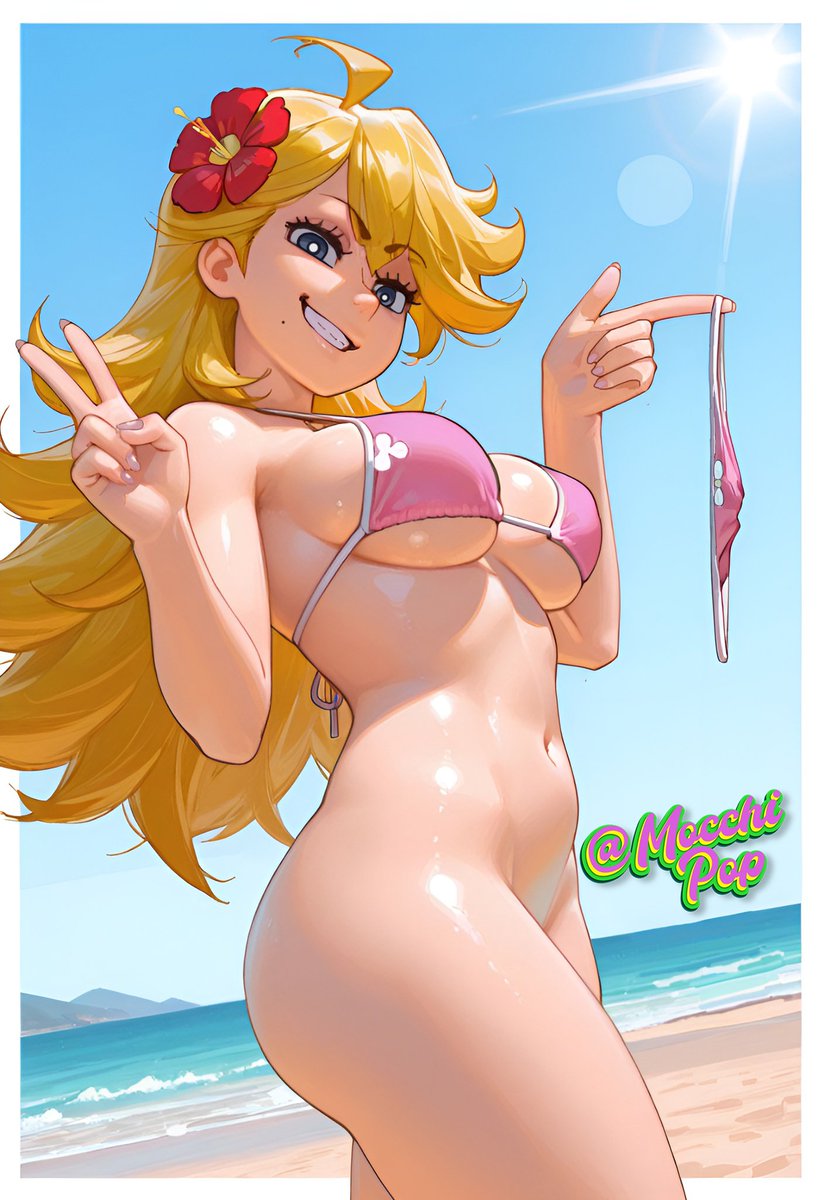 MocchiPop's tweet photo. Panty &amp; Stocking ~🍡૮₍ ˃ ⤙ ˂ ₎ა

Busy on the Beach being Hot and getting Hammered! https://t.co/62aSZIEJZj