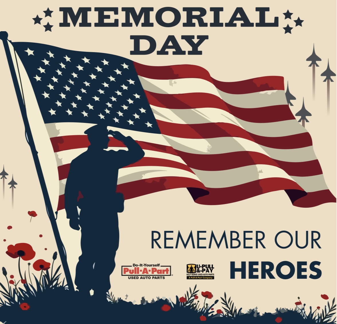 PullAPartAuto's tweet photo. Remembering those who made the ultimate sacrifice on this Memorial Day. 🇺🇸 https://t.co/g2LrcM2wRX