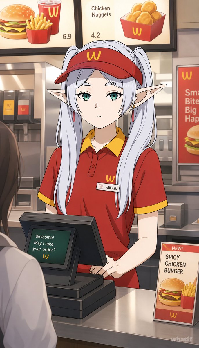 whatif_onesan's tweet photo. frieren x mcdonalds 🍟
just put the fries in the bag...
#frierenbeyondjourneysend #mcdonalds #crossover https://t.co/9jmTBjzDxv