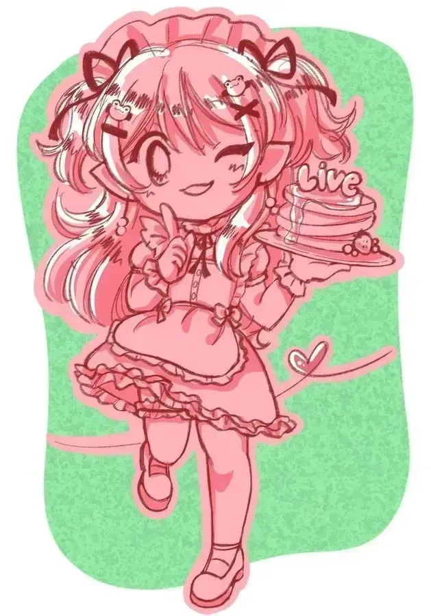 Pinkicafe「 Magical Frog Girl 🐸🌸 」 tweet media