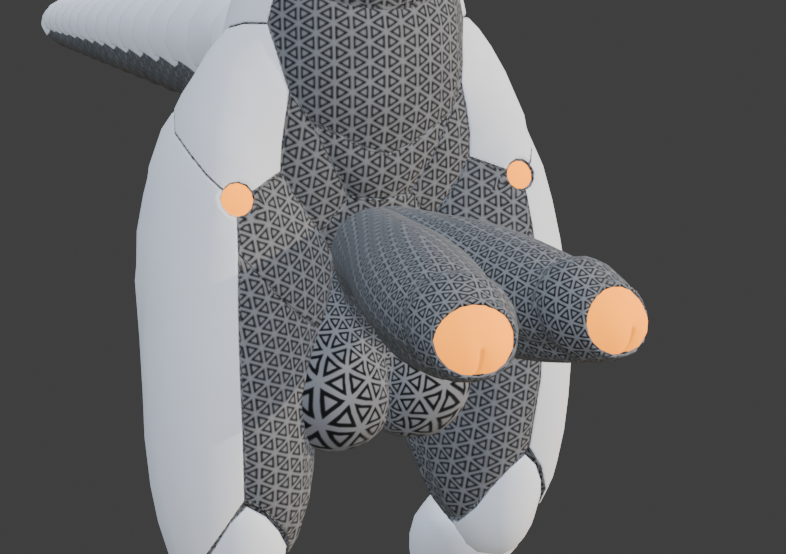 BlockySynf's tweet photo. cookin up something evil... slowly... 

modifying a synth model further :3c https://t.co/9tc3bO7NQQ
