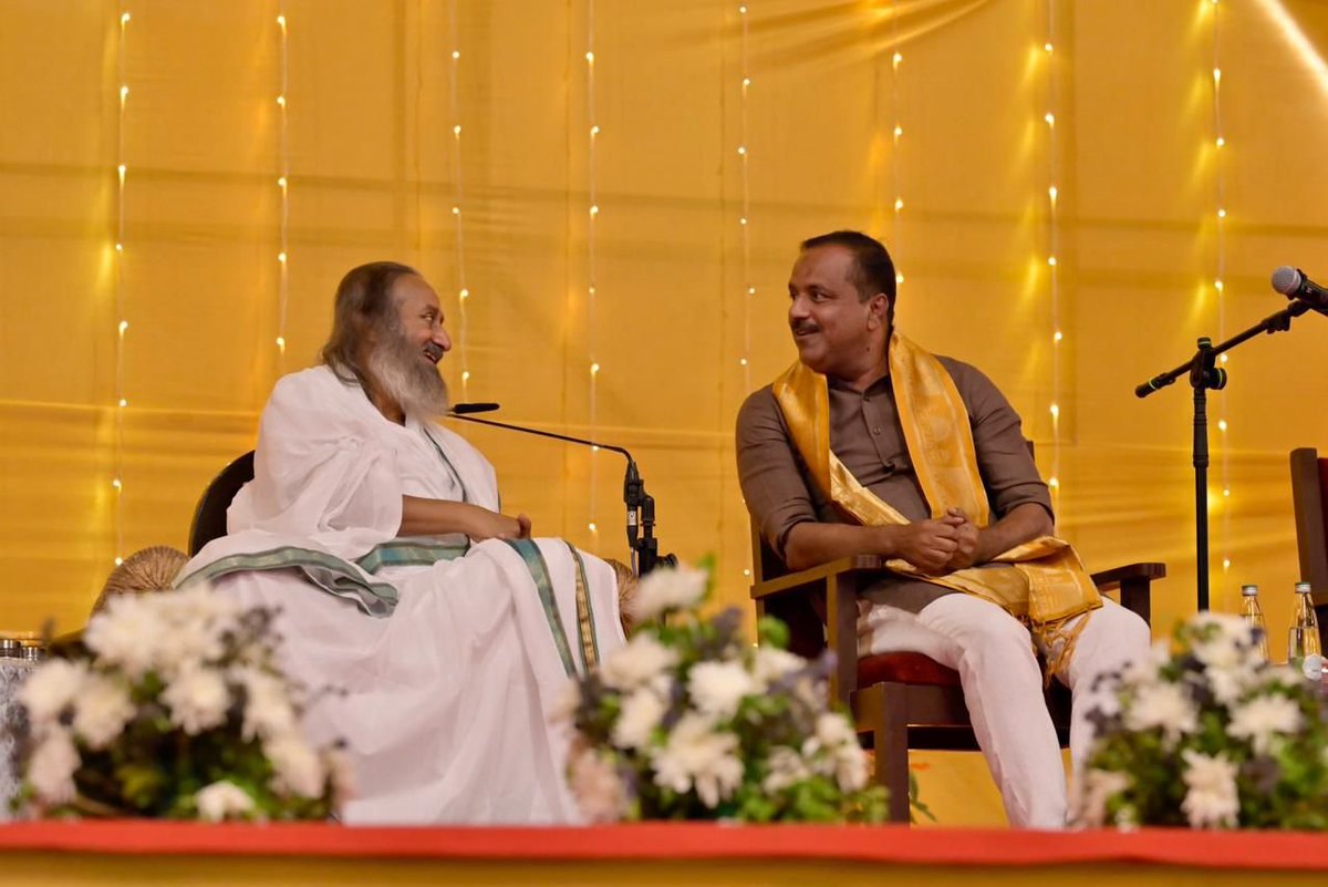CNNnews18's tweet photo. The Art of Living marked its 45th year with a grand cultural and spiritual evening at the Art of Living International Center 

The celebrations formed part of a month-long series of events commemorating four and a half decades of service, spirituality, stress-relief initiatives, and humanitarian outreach led by Gurudev Sri Sri Ravi Shankar.
