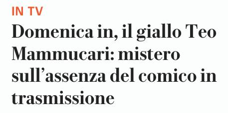 guttolo's tweet photo. Il vero mistero è come si possa definire Mammucari "comico"

#Cerno #Venier #EnzoMiccio #RAI #Mammucari #DomenicaIn https://t.co/5tg7UlKgVG