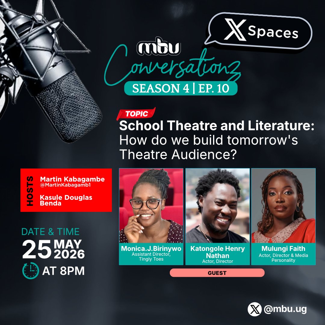 ImaniMulungi's tweet photo. @MBU is currently hosting @BanksNathan124 and I to speak on School Theatre and Literature. 

We both have upcoming plays under the @TinglyToes1 Mentorship Program where we recreate literature plays from 11th-26th June 2026.

Join in her: https://t.co/gg0Y85n6yW https://t.co/PflQMzqF74
