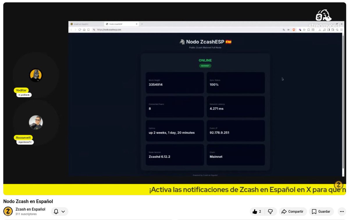 SoyAuraBrito's tweet photo. Ya estamos en vivo hablando sobre el #nodo de #ZcashESP junto a @yoditarzk y @gordonesTV
Únete a la conversación aquí:
https://t.co/INltLESvuv https://t.co/cs7uqlbd8J