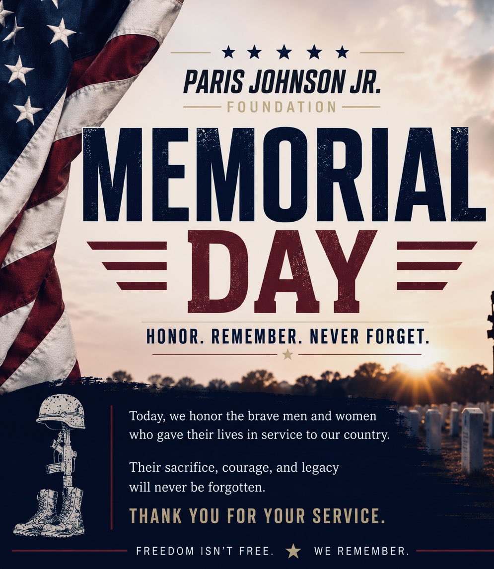 Paris Johnson Jr. Foundation tweet media