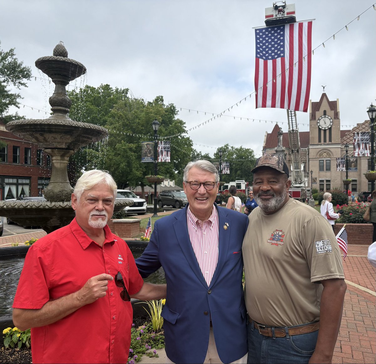 RepRickAllen's tweet photo. I was honored to join the Memorial Day Service in Wilkes County today, recognizing the heroes who fought for our country and paid the ultimate sacrifice.

Memorial Day is more than a long weekend — it is a time to thank and remember those who gave everything for our freedom. https://t.co/fFTA5wBRkG
