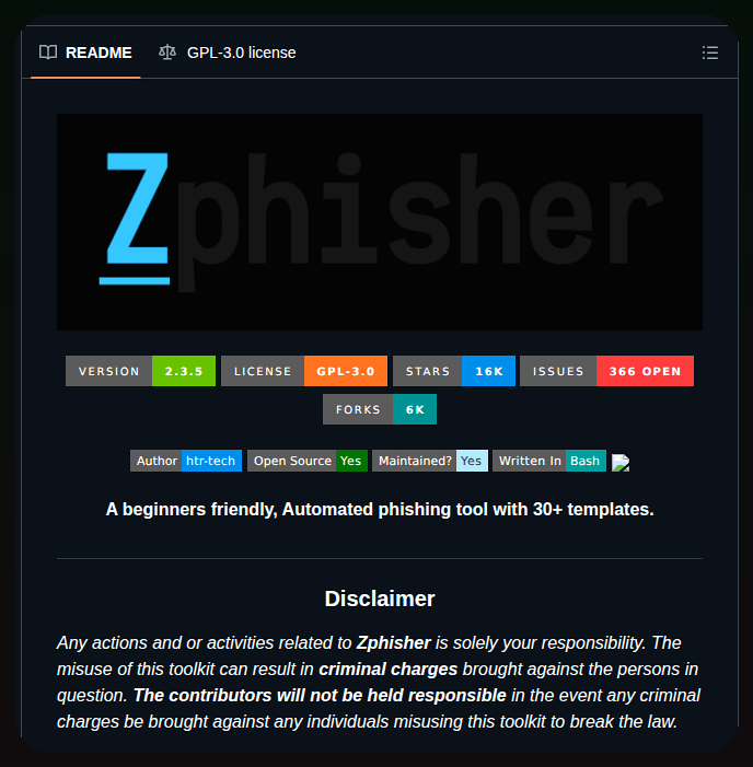 tom_doerr's tweet photo. Automated phishing tool with 30+ templates

https://t.co/vAbkDjwUx9 https://t.co/xDS7LmVouy