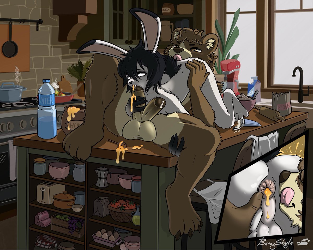 MochieBear01's tweet photo. There’s something about Bunnies &amp; Hares~ they taste so fucking good!~

Thank you @bunnyskyla for an epic piece!! https://t.co/XxjvHV3Ivs